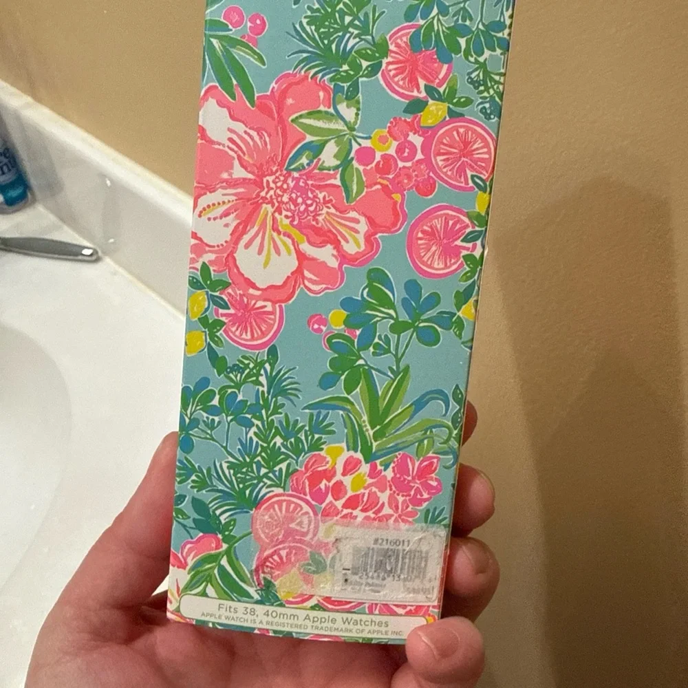 Lilly Pulitzer Fruity Flamingo Silicone Watch Band - Picture 4 of 5